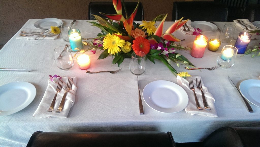 corrie,s dining table set up