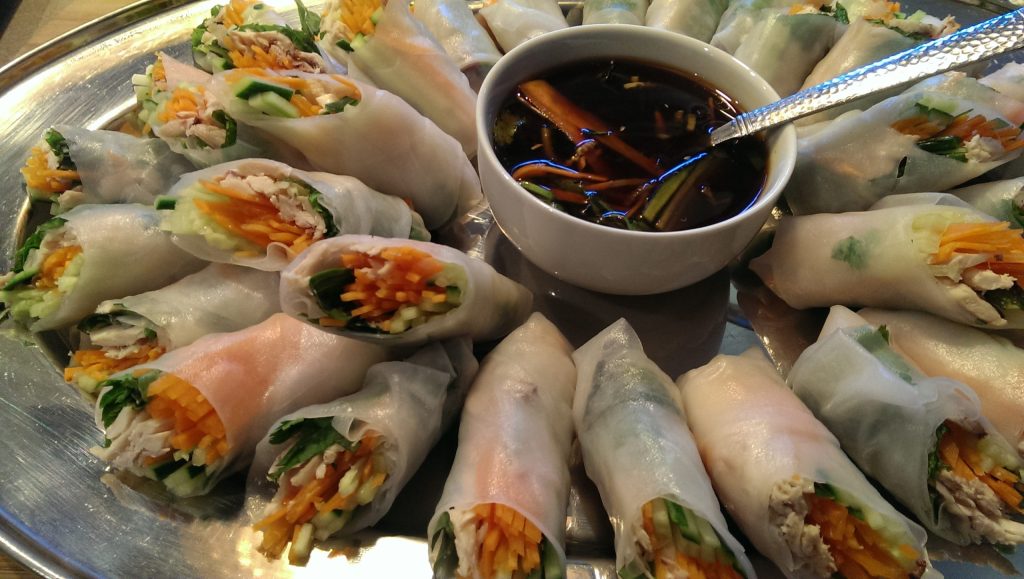 asian rice paper rolls