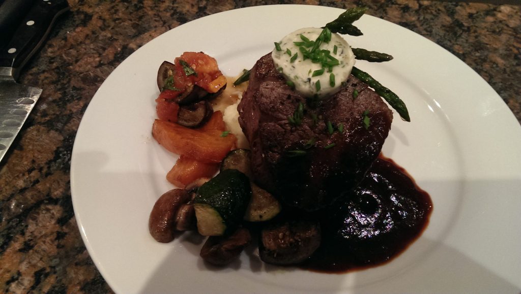 beef tenderloin with herb butter
