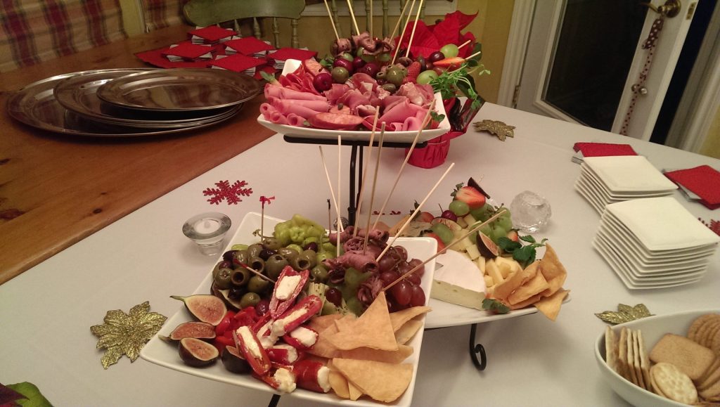 cheese and meat stand